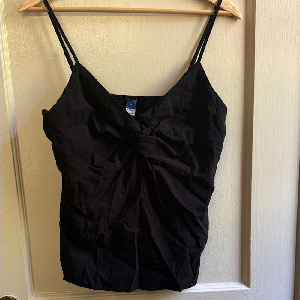 Old Navy Black Linen Camisole Top